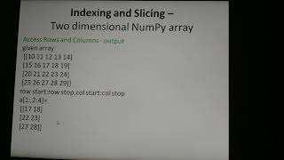 Two Dimensional Numpy Arrays part-2