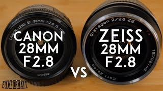 Zeiss Distagon 28mm ZE Review F2 vs. Canon EF 28mm F2.8