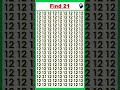 find the odd numbers find 21 digital puzzle