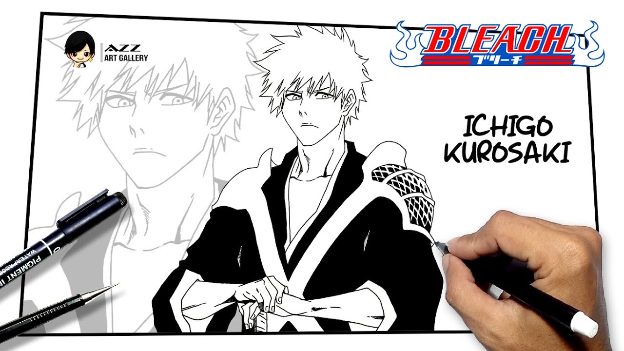 How To Draw Ichigo Kurosaki From Bleach - YouTube