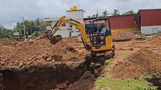 LIUGONG 9027 -3tone machine working in hard latrect stone soil with yanmar engine