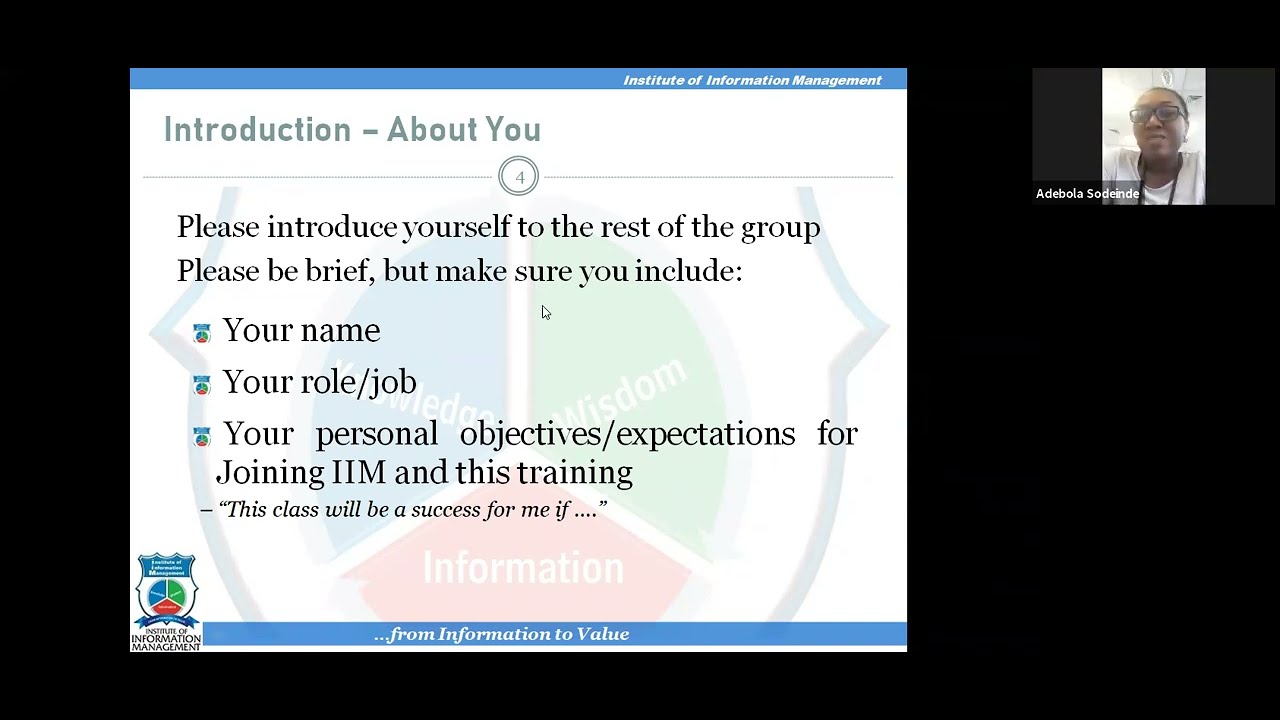 Pre Induction Membership Training Youtube