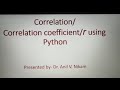 How to Calculate Correlation Using Python?