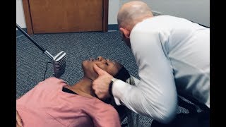 My Student’s First Ever Chiropractic Adjustment. Awesome Cracks & Relax ASMR.