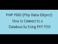 How to Connect To a Database using PHP PDO