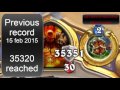 old world record hearthstone . 45779 armor