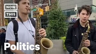 NYC Musicians Drown Out LGBTQ+ Hate Speech | NowThis