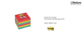 Postit Ss Znotes 76x76mm Ast Borabora P6 NRE1134