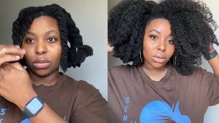 My 4c Natural Hair Weekly/ Biweekly Routine | (After wash day)