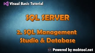 Visual Basic Database - 2. SQL Management Studio & Database