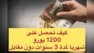 1200 Euro كدخل شهري لكل مواطن دون مقابل