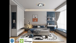 RENDER BEDROOM - VRAY SKETCHUP + CHAO VANTAGE 2.2