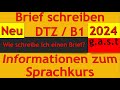 DTZ B1 | Brief schreiben | Informationen zum Sprachkurs #dtz #dtzb1 #briefschreiben #deutschb1