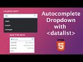 Autocomplete predefined input options dropdown with Datalist - HTML 5
