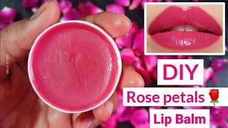 rose lip balm/how to make lip balm/DIY homemade lip balm/rose lip balm/making rose petals lip balm