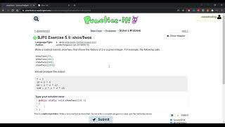 Exercise 5.1 (showTwos) Java Tutorial || Practice-It
