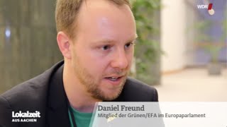 Daniel Freund (MdEP, Grüne) in der WDR Lokalzeit Aachen