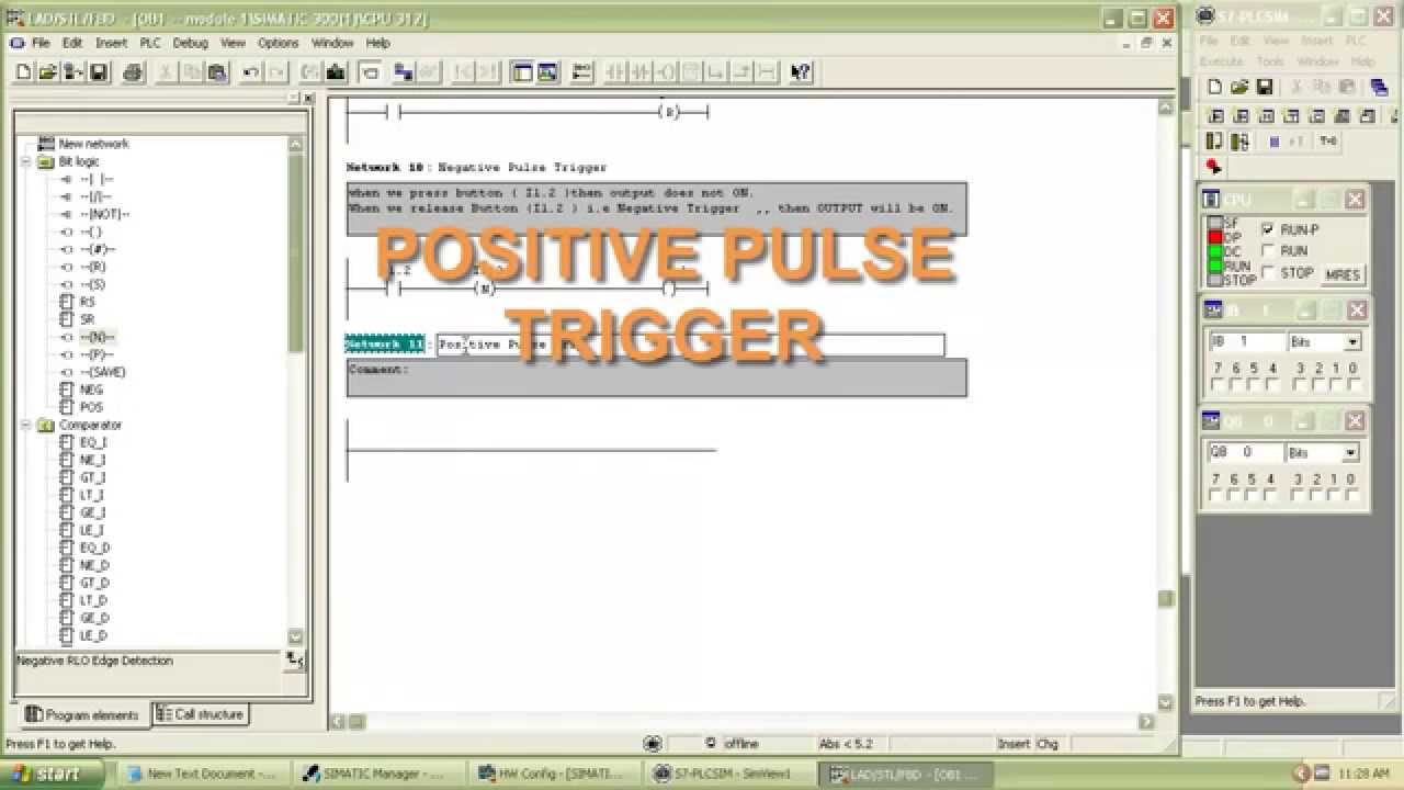 Tutorial Of Siemens Step 7 PLC Programming Using Simatic Manager : Bit ...