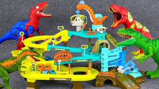 94 Minutes Of Satisfaction With Unboxing Dinosaur Car Racing Track Set ASMR | Review Toys