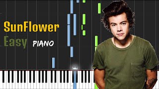 Harry styles - Sunflower, Vol. 6  | Easy Piano Tutorial ( Instrumental Cover)