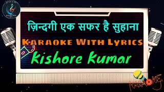 Zindagi Ek Safar Hai Suhana Karaoke With Scrolling Lyrics | Kishore Kumar Karaoke |  #kishorekumar
