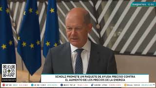 Scholz promete un paquete de ayuda preciso contra el aumento de los precios de la energía