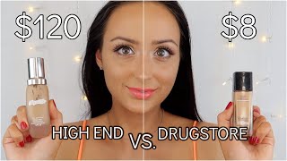 MOST EXPENSIVE FOUNDATION $120 VS LEAST EXPENSIVE FOUNDATION $7.99 | DRUGSTORE vs. HIGH END MAKEUP