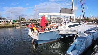 Manoeuvring and mooring the DF 40 in narrow harbour (2)