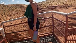 Hiking Down into Lower Antelope Canyon