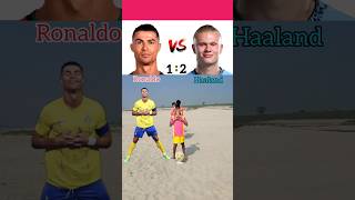 Ronaldo vs Haaland fans 🤔🙂 #shorts #football #challenge #youtube #ronaldo #haaland #trending #viral