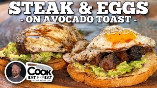Breakfast Steak and Eggs on Avocado Toast | Blackstone Griddles
