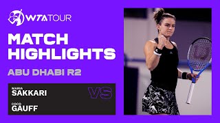 Maria Sakkari vs. Coco Gauff | 2021 Abu Dhabi Second Round | WTA Highlights