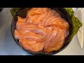 5 minute no cooking japanese dish salmon donburi