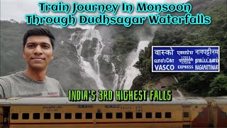 🚂DUDHSAGAR WATERFALLS TRAIN JOURNEY VLOG!!! Vasco-Velankanni Express Part-1 | Tamil | Naveen Kumar