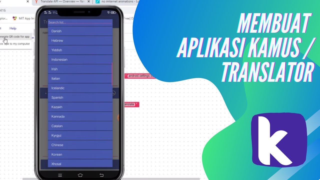 Membuat Aplikasi Kamus / Translator Android Dengan Kodular #Part2 - YouTube