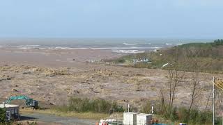 【2019 台風19号】 千曲川 決壊　豪雨で増水 氾濫寸前の信濃川　大河津分水路河口（３）