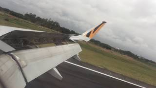 A320台灣虎航襟翼全開強烈震動降落桃園機場 Taiwan Tiger Air Flute full of strong vibration landing Taoyuan Airport