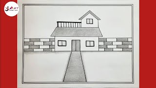 Easy House Drawing / Beautiful House Drawing / Pencil Drawing / Shading Drawing /Cute