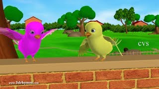 Two little dicky birds - 3D Animation English Nursery rhymes for children