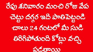 రేపు శనివారం మంచి రోజు వేప చెట్టు దగ్గర ఇది పాతిపెట్టండి చాలు 24గంటల్లో మీ సుడి తిరిగిపోతుంది