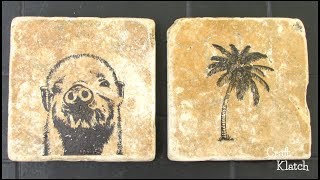 Easy Stamped Stone Coasters | Another Coaster Friday | Craft Klatch