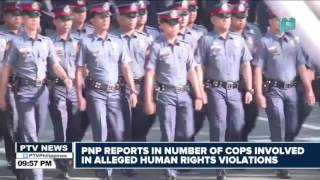 PNP reports in number of cops involved in alleged human rights violations