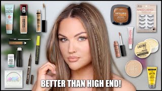 Full Face of DRUGSTORE Makeup That's BETTER Than HIGH END! BEST DRUGSTORE MAKEUP!