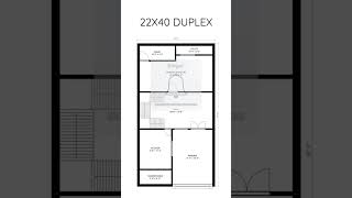 22X40 EAST FACING VASTU DUPLEX PLAN.#shorts #construction #civilengineering