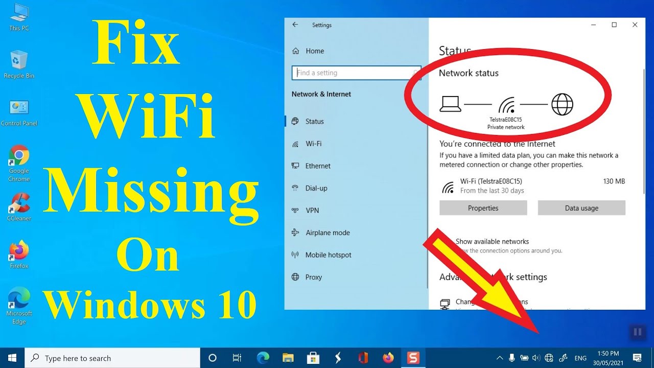 Fix WiFi Not Showing In Settings On Windows 10 Fix Missing WiFi ...