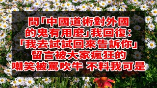 問「中國道術對外國的鬼有用麼」我回復：「我去試試回來告訴你」留言被大家瘋狂的嘲笑被罵吹牛 不料我可是