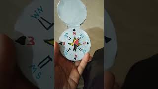 my new diy compass with cardboard cutouts