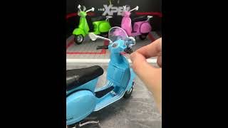 xy-minicar-364 ベスパ VESPA PX125 ミニカー 1/10 ライト点滅 エンジンサウンド 合金モデル 模型 ジオラマ