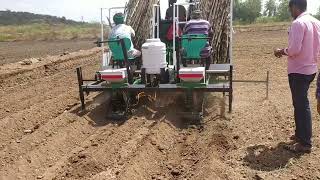 Sugarcane Planting Machine #ganna #kabbu #karumbu #sugarcane