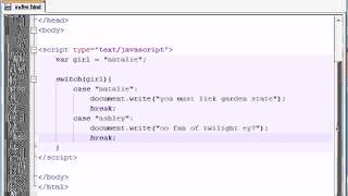 Beginner JavaScript Tutorial 18 switch